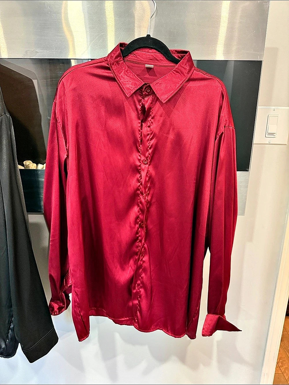Red Button Down Shirt Size XXXL
